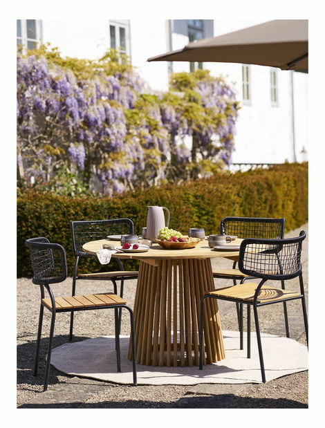 Kerti szék Noveria (natúr + fekete)