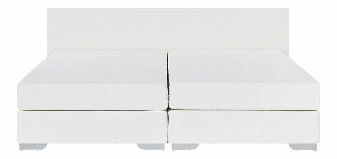 Manželská posteľ Boxspring 180 cm PREMIER (s matracmi) (biela)