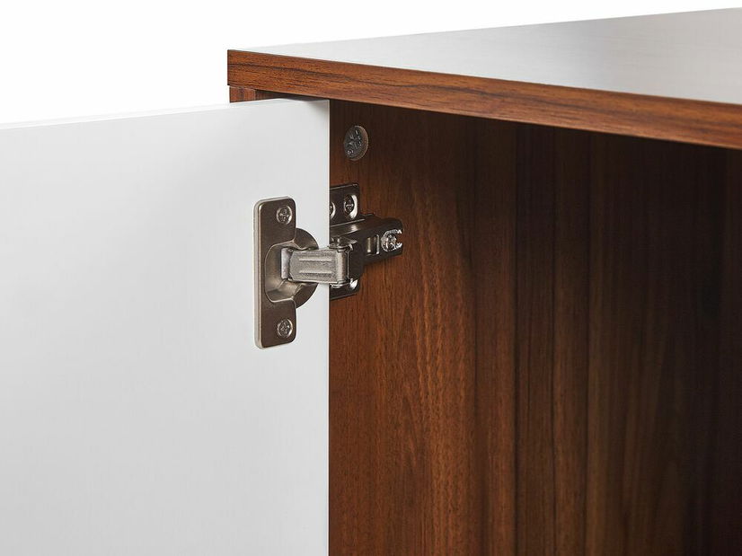 Masă TV/ Comodă NAVVEA (lemn închis + alb)