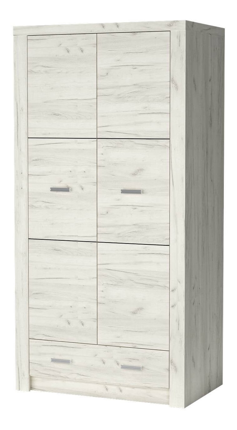 Dulap de haine Indie 01 (craft alb)