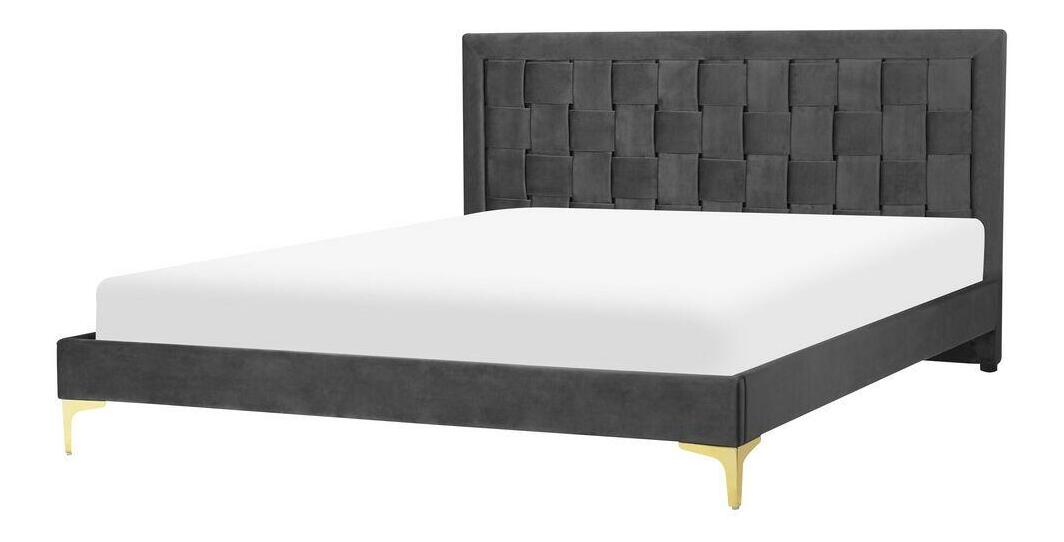 Franciaágy 160 cm Lubbka (ezüst)