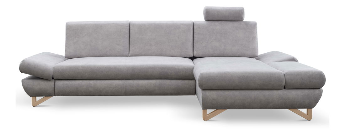 Kutna garnitura Aveley (svijetlosiva) (D)