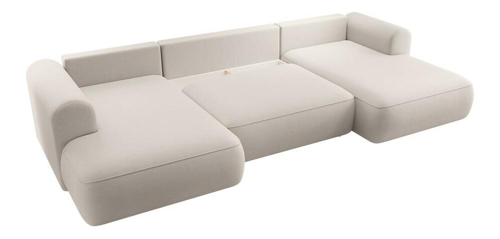 U alakú sarokkanapé Olivo U (B) (fehér + fekete)