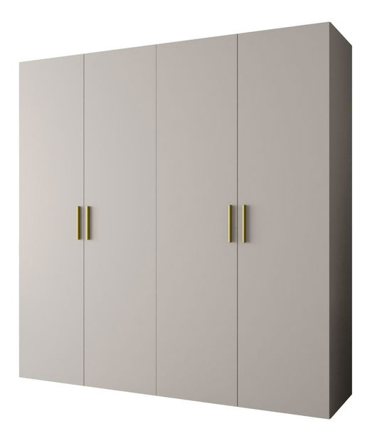 Ruhásszekrény 200 cm Borry 1 (kasmír + arany)