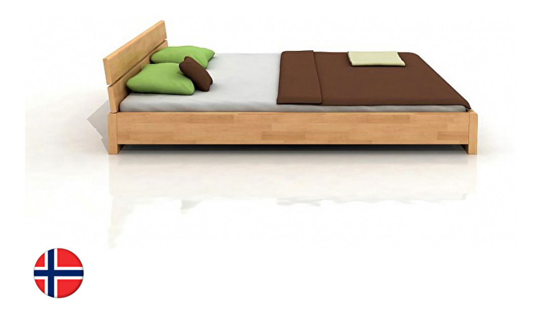 Manželská posteľ 200 cm Naturlig Tosen Long (buk) (s roštom)