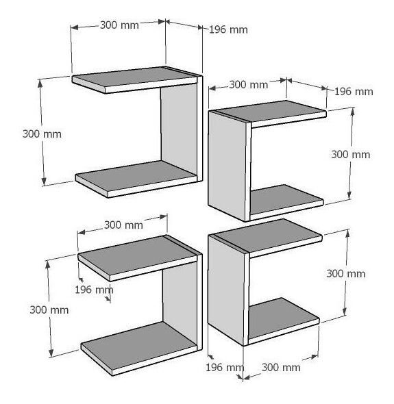 Set 4ks. políc Donete (antracit) 
