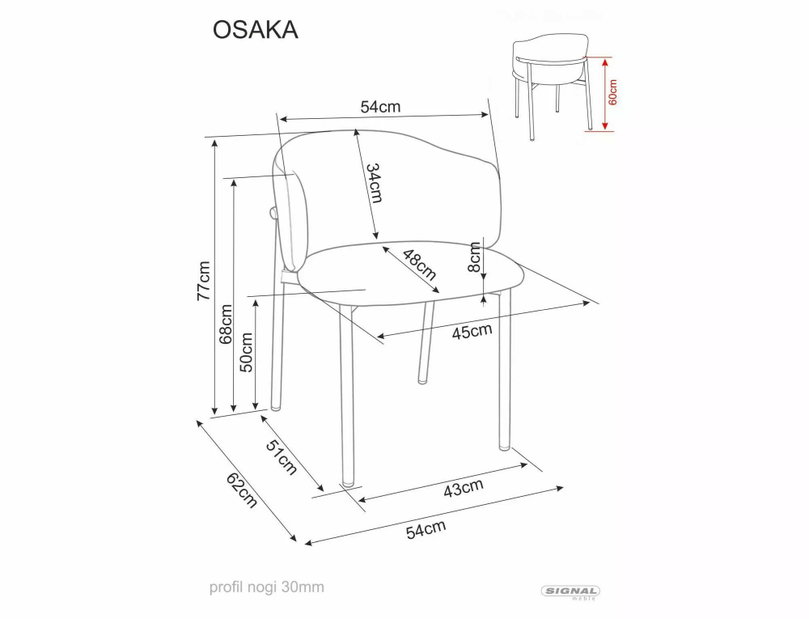 Jedálenská stolička Omussa D (orech + béžová)