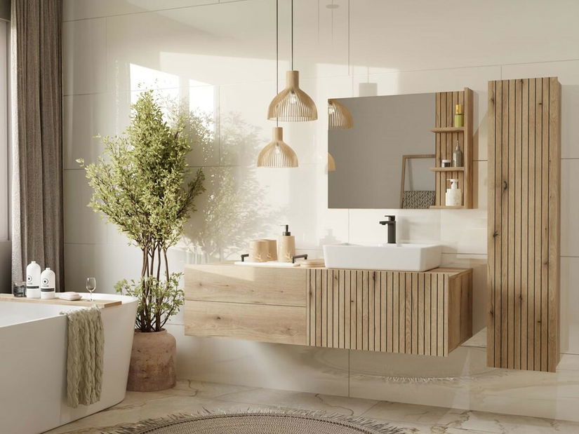 Závesná kúpelňová skrinka Terca 1 (dub evoke)