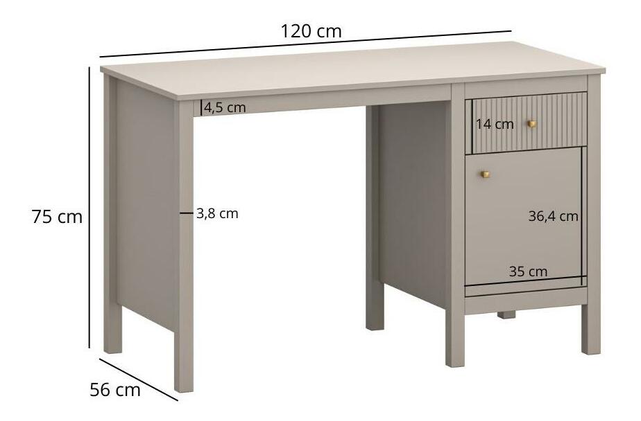 PC stolić Karankas (taupe) 