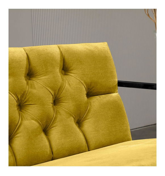 Fotel Oslanossi (mustár + fekete)