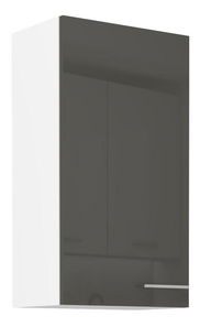 Horná kuchynská skrinka Lavera 50 G-90 1F (korpus: biela + front: lesk sivý)