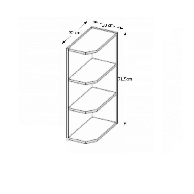 Dulap superior de bucătărie Pleitton 30 G ZAK 72