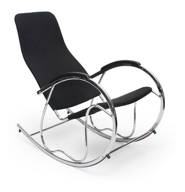 Fotelja za ljuljanje Hara 2 crna (crna)