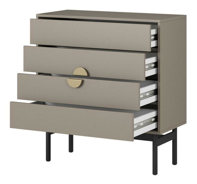 Komód Stellia S4 (cappuccino + fekete)