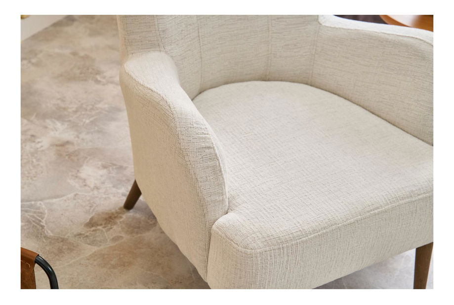 Füles fotel Kaveh 2 (krém + fa)