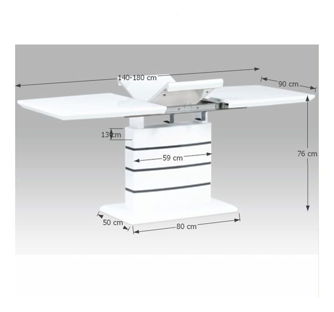 Masă de sufragerie extensibilă Medlin