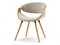 Jedálenská stolička Busque (béžová + dub)