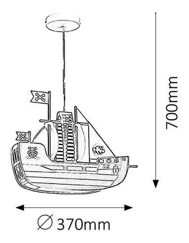 Dekoratívne svietidlo Ship 4719 (viacfarebné)