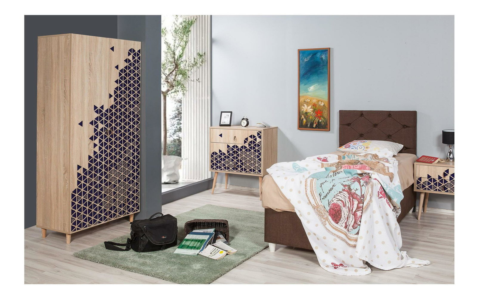 Dulap de haine Sirius 123 (Stejar sonoma)