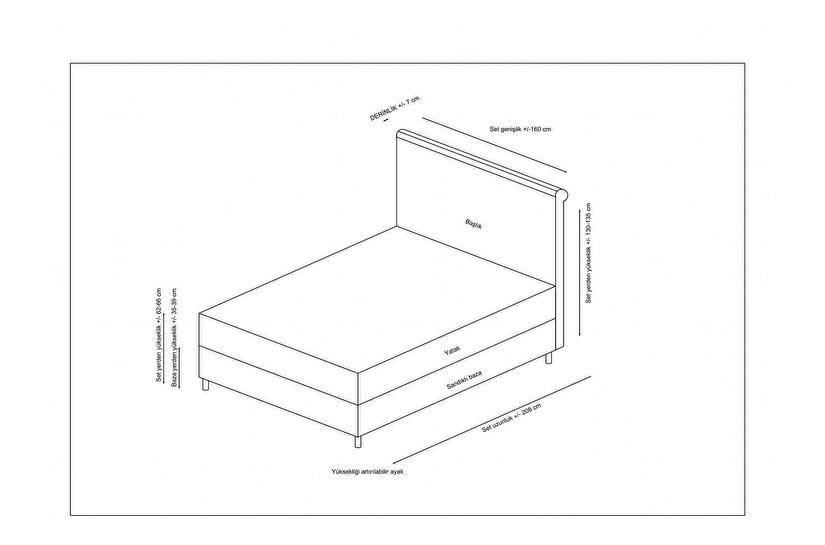 Boxspring posteľ Sotima (béžová)