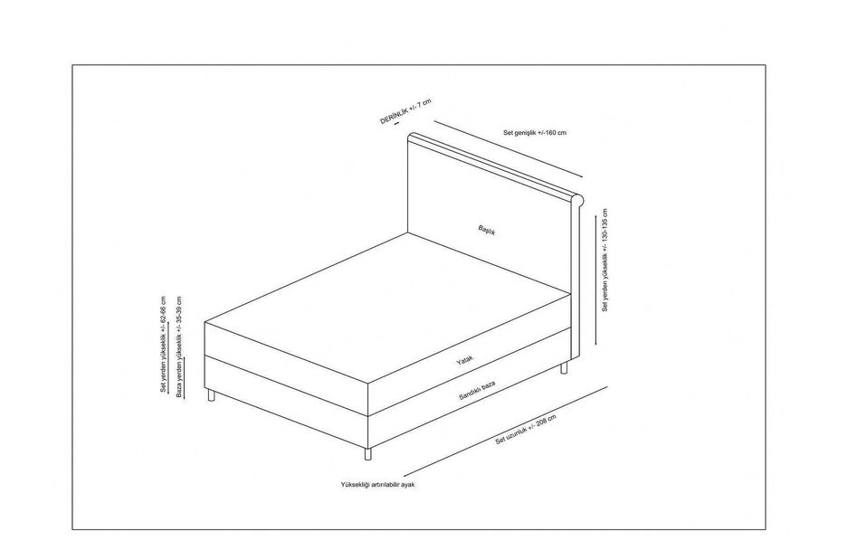 Boxspring posteľ 120 cm Sotima (béžová)