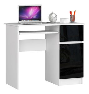 Masă PC Proceso (alb + lesk čierny)