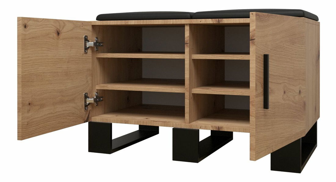 Set mobilier pentru hol Amanda 2 (Stejar artisan + Albastru)