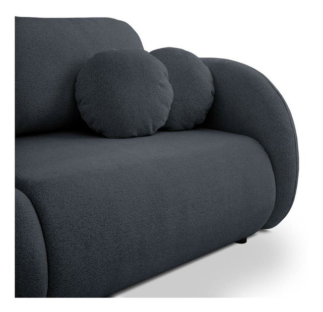 Pohovka trojsedačka Ovalia (tmavosivá + čierna)