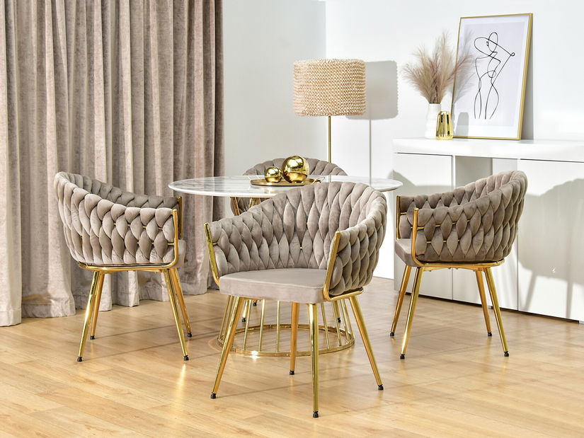 Scaun Idris (bej + auriu)