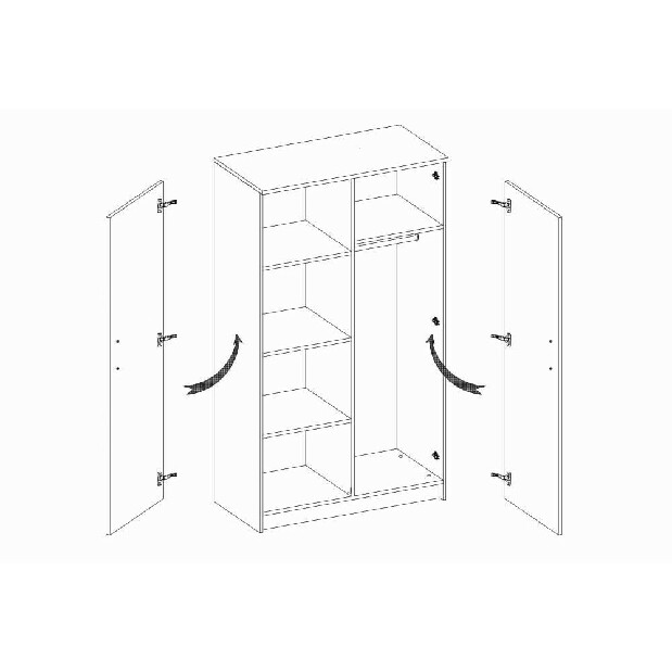 Šatníková skriňa Sigil I 2D