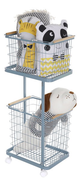 Coș de rufe Harmas (metal + gri albastru)