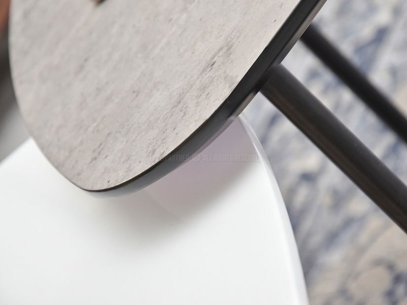 Konferenčný stolík Petal Zest Xl (biela + čierna)