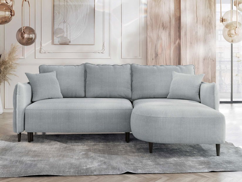 Sarokkanapé Evorde (szürke) (tárolóhellyel) (J)