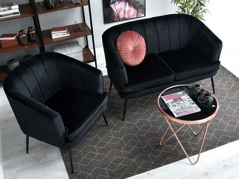 Sofa Etimee S (crna + zlatna)