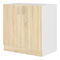 Dolná kuchynská skrinka Sylrona 80 D 2F BB (biela + dub sonoma)