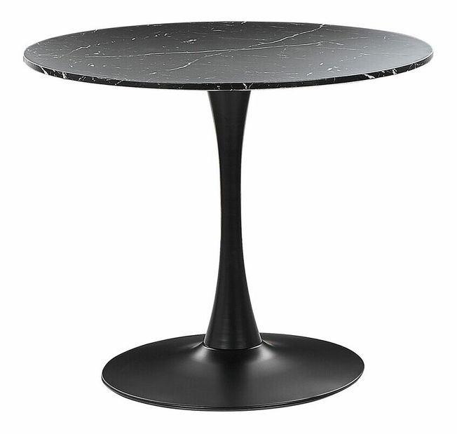 Okrúhly jedálenský stôl Berylle (čierna) (pre 4 osoby)