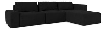 Rohová sedacia súprava Berliner (P) (čierna)