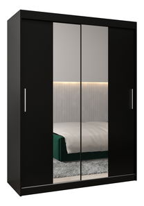 Ormar za garderobu 150 cm Toki 1 (crna mat + crna mat)