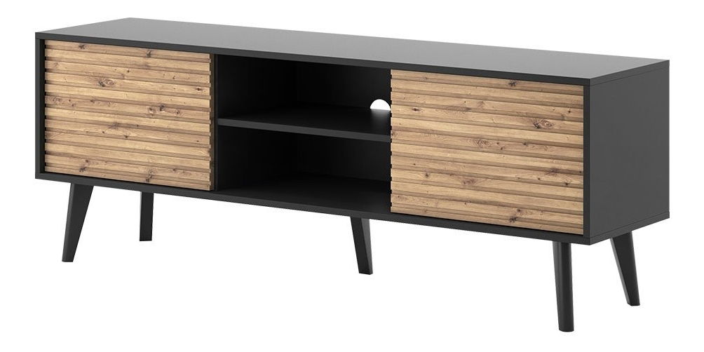 Masă TV Mostero MSRTV154 (negru + stejar artisan) *vânzare