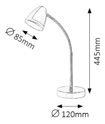 Stolová lampa Martin 5937 (chrómová)