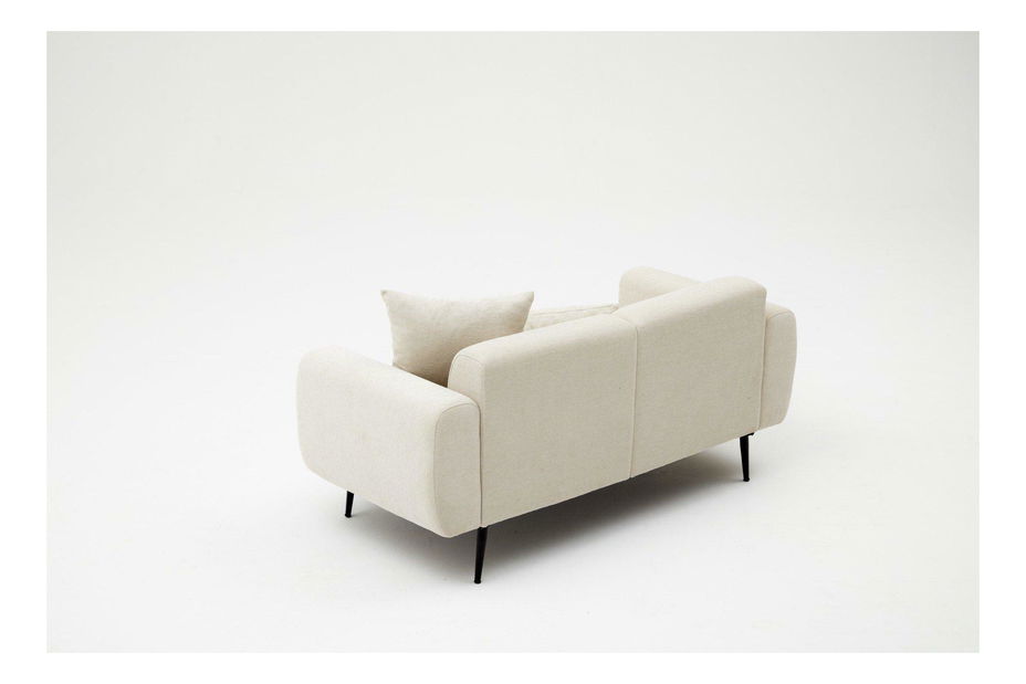 Pohovka dvojsedačka Slider (krémová + čierna)