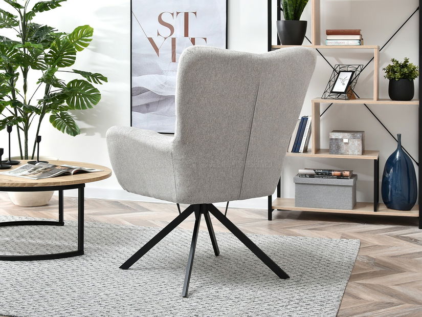 Kreslo Kikino X (sivá + čierna)