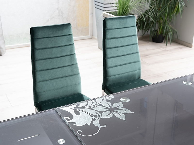 Scaun de sufragerie Herbert alu (piele ecologică bej)