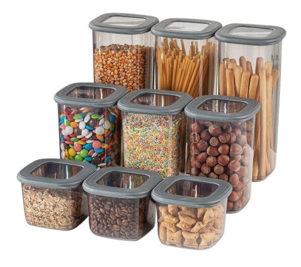 Set posuda za pohranu hrane (9 kom.) Boxy 09 (antracit)