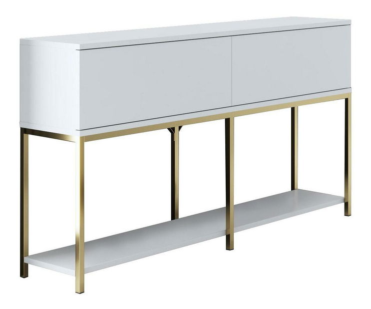 Konzolni stolić Vibubi 1 (bijela + zlatna)