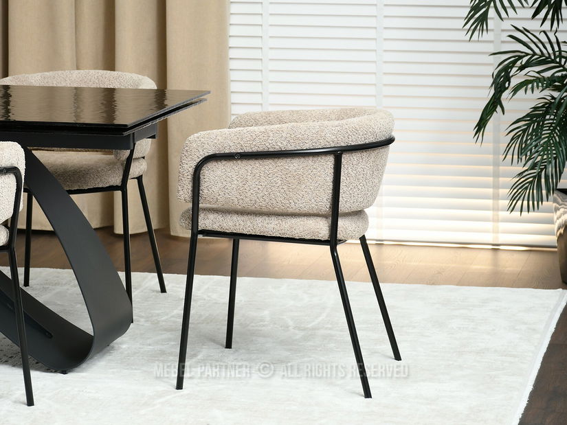 Stolička Sorento (tmavobéžová + čierna)