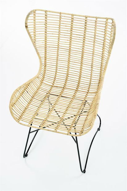 Kreslo Imogene (prirodna + čierna)