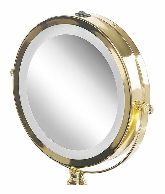 Oglindă cosmetică Brita (auriu) (cu iluminat LED)