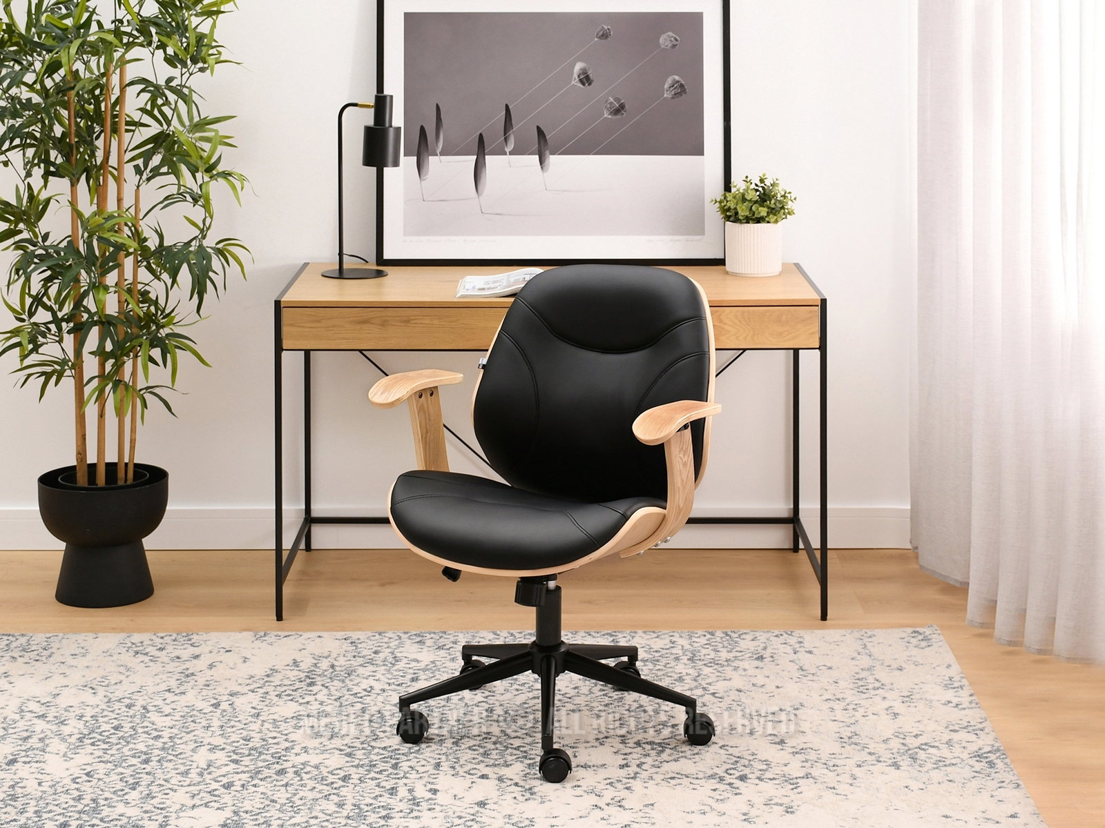 Kreslo Raynold (dub čierny + čierna)