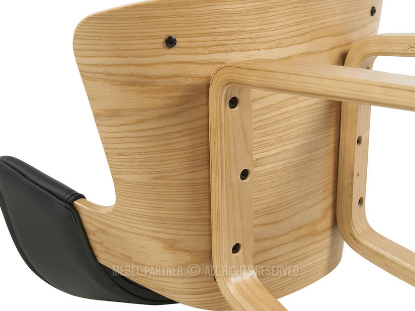 Scaun bar CH70 (negru + stejar)